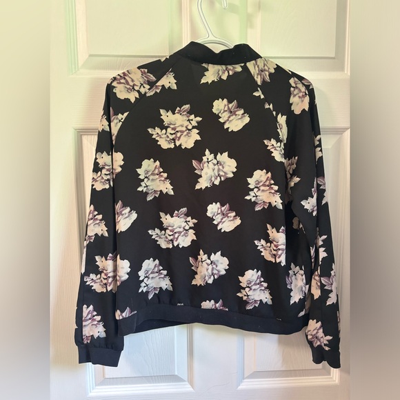 Live 4 Truth Jacket Womens Size L Black Floral Full Zip Pockets - Picture 4 of 4